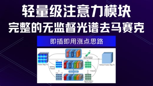 完整的无监督光谱去马赛克！即插即用涨点思路：轻量级光谱注意力