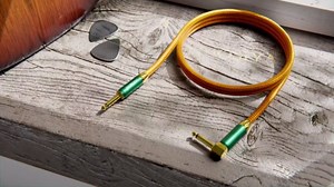 Guitar Cable 10ft, NUOSIYA Instrument Cable AMP Cord, 1/4 inch TS Guitar Cable Straight to Right Angle, Guitar Cord Gold Plated, Braided Brown Electric Guitar Audio Cable for Amplifier, Bass, Keyboard