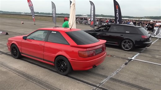 Une Audi S2 légendaire défie la puissante RS6 en course de dragster
