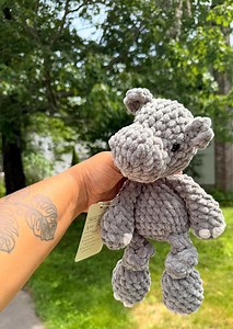 Crochet Hippo | Hippo Plushie | Handmade Hippopotamus Stuffed Animal | - Etsy