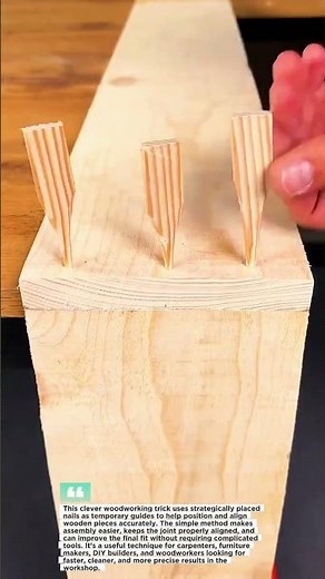 Smart Nail Trick For Perfect Wood Joints #Woodworking #Carpentry #DIY