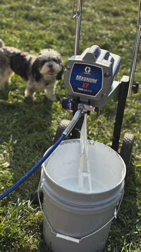 Big progress at Rustling Pines Farmhouse (rustling_pines_farmhouse)! With excavation starting soon, they jumped ahead and tackled the exterior painting—and the Graco Magnum X7 was the MVP. One coat of primer, two coats of masonry paint, and a whole lot of farmhouse charm later, things are looking real good. Painted brick might not be for everyone, but when the original isn’t doing the home justice, a fresh coat can make all the difference. And with the Magnum X7, they got it done in just two day
