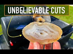Looking Inside BEAUTIFUL MONTANA AGATES | Hi-Tech Diamond 12 In Slab Saw - First Impressions