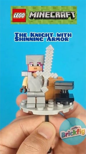 Building LEGO Minecraft Mini Set: Knight with Armor and Chest #lego #legominifigures #shorts
