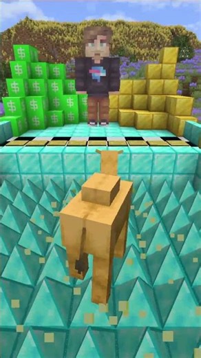 Minecraft Mobs Run Through a Lava Corridor! 🔥💎