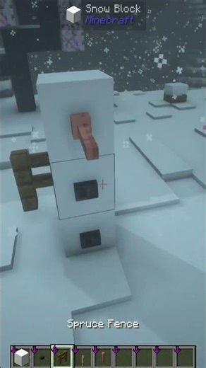 Building Adorable Minecraft Snowmen #minecraft #creative #tutorial