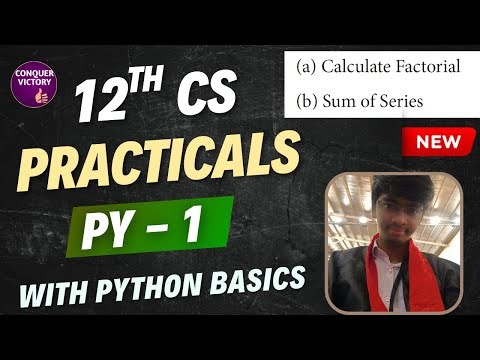 12th Computer Science Practical Exam 2026 | PY - 1 | Python Program Basics | Factorial | Tamil