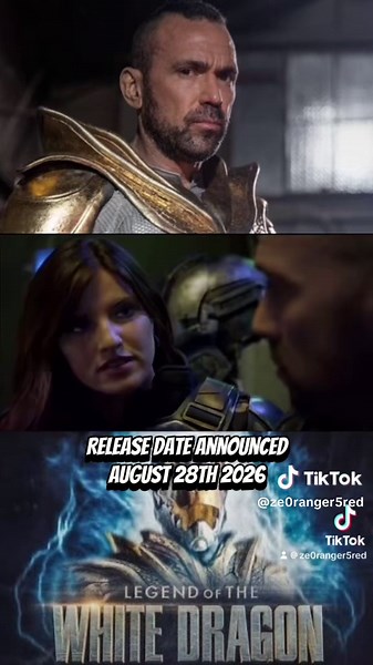 Legend Of the White Dragon Movie Date Release Announced for August 28th 2026 on National Power Rangers Day starring Jason David Frank it will be out in Selected Theatres #fyp #powerrangers #powerrangerstiktok #jasondavidfrank #dragon