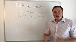 Phrasal verb. Let somebody down , or : let down somebody #englishclass #phrasalverbs #dissapoint #dissapointment #fail to support #failure #desert #dissatisfy #learnsomethingnew #classroom | English Finally