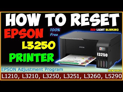 How To Reset Epson L3250 Printer | l3250 red light blinking solution | Epson Adjustment Program
