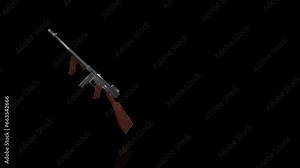 Gangster Machine Gun turns on itself - loop animation