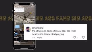 12 reactions | If you saw the video of our fan at 100% power and your first thought was "Final Destination," this post is for you. Our fans are designed, engineered, and installed by people who ALSO grew up watching Final Destination. The fans feature ELEVEN redundant safety features. They're not going anywhere  | Big Ass Fans | Facebook