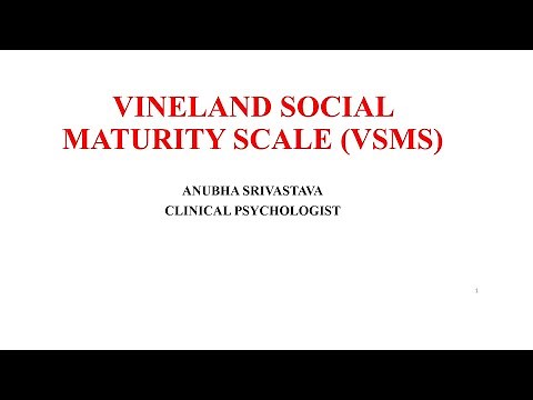 Vineland Social Maturity Scale