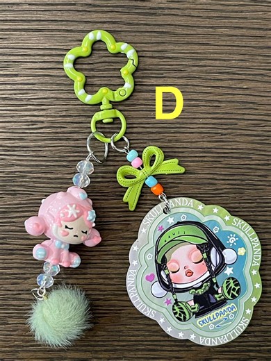 Skull Panda Acrylic Mini Keychain Accessory - Etsy