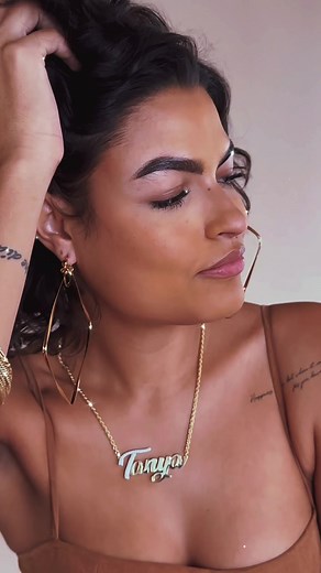 Let the world know your name 💫 Add a personalized touch to your wardrobe with our NEW custom nameplate necklaces. CREATE YOURS TODAY at www.simoneismith.com ✨ | Simone I. Smith