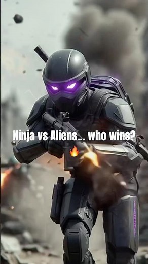 Ninja vs Aliens in a War Zone… Watch Till The End! ⚔️🔥#shorts #viral