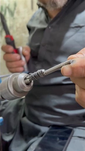 Simple Spring Making with Drill Machine | Steel Wire DIY #shortsvideo #diy #shorts