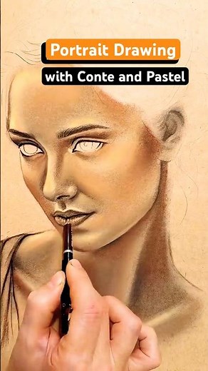 How to Draw a Portrait with Conte and Pastel-part1