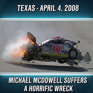 Michael McDowell's 2008 wreck at Texas Motor Speedway was a big one. | NASCAR on FOX