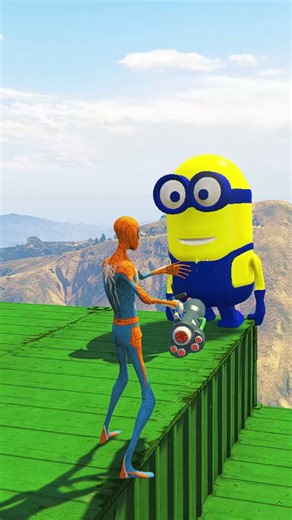 GTA 5 Epic Water Ragdolls Spiderman Jump/Fails Ep #shorts