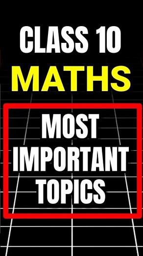 Class 10 Most Important Topics | Do these Topics ✅️ in Maths | #shorts #short
