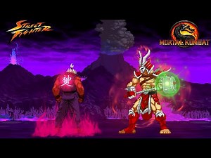 Shin Akuma Vs Shao Kahn - Street Fighter X Mortal Kombat - Part 2