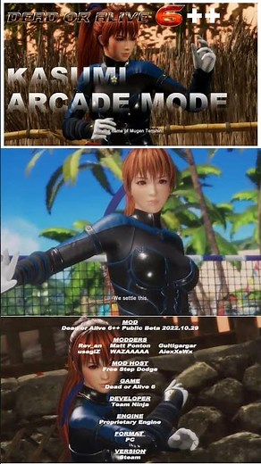 Mod Showcase Short: Dead or Alive 6 ++ Beta ~ Kasumi - Arcade Mode