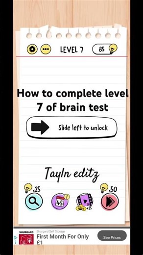 How to complete level 7 of brain test