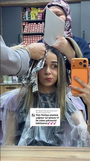 IPHONE 17 İLE İLK VİDEO SAÇIMI BOYATTIM KUAFÖR TİKTOK