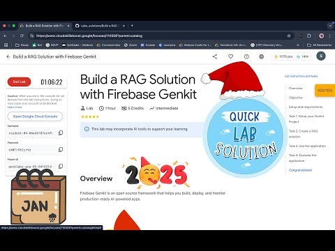 Build a RAG Solution with Firebase Genkit | #qwiklabs | #coursera | [With Explanation🗣️]