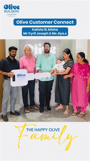 A new chapter begins! Handing over the keys is more than a milestone—it’s the start of a dream come true. Congratulations to our newest homeowners and thank you for trusting Olive Builder to create your perfect place. 📞 9020900700 | www.olivebuilder.com 📍 Kochi | Kottayam | Thrissur | Thiruvalla | Trivandrum | Mumbai [Key Handover , Olive Builder, New Homeowners, Home Handover, Real Estate Kerala, Dream Home, Property Handover, Housewarming, Kochi Builders, Home Ownership] #HomeHandover #dream