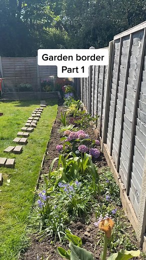 Sick of wonky and scruffy borders so i decided to add a block border. Purchased the blocks from fb marketplace. #gardeninghacks #gardening