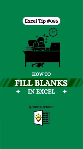 How to Fill BLANKS in Excel | Missing Data Automatically Fill | #excel #computer #shorts #video ...