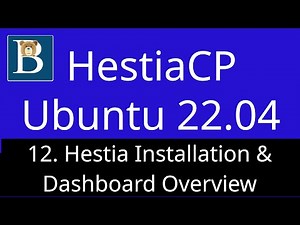12. Ubuntu 22.04 Install HestiaCP and Hestia Panel overview dashboard review - HestiaCP Tutorial