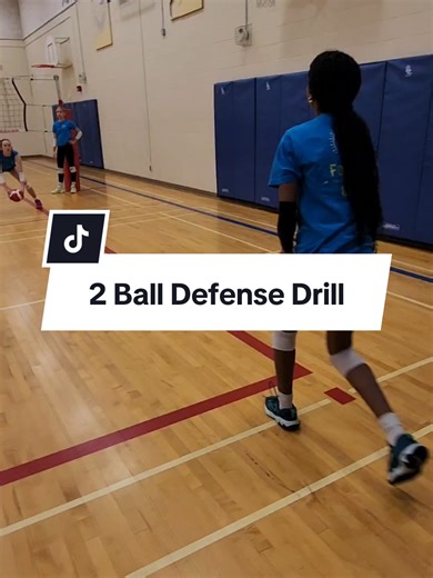 2 Ball Defense Drill for Volleyball Teams