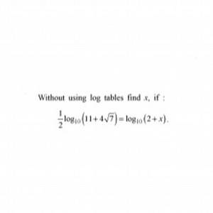 Without using log tables find x, if :21​log10​(11 47​)=log10​(... | Filo