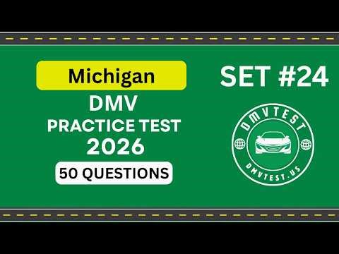 Michigan DMV Practice Test 2026 | 50 REAL TEST QUESTIONS SET #24 | DMV Driving Test | DMV Test 2026
