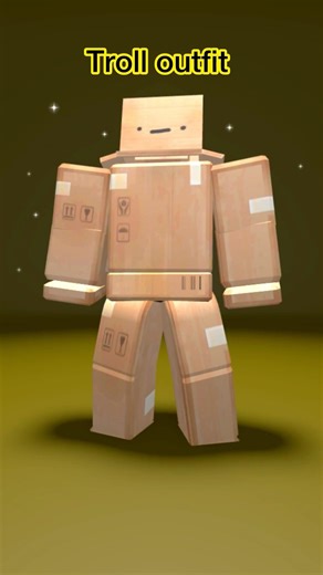 Cartoony Cardboard outfit #roblox #robloxdressup #dresstoimpress