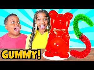 GUMMY FOOD vs REAL FOOD Challenge!!! - Shiloh and Shasha - Onyx Kids