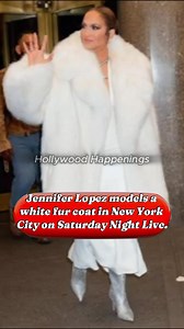 25K views · 609 reactions | Jennifer Lopez models a white fur coat in New York City on Saturday Night Live. #JenniferLopez #celebrities #celebrity #celebritynews | Hollywood Happenings | Facebook