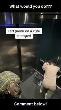 Girl farting in elevator prank!! 🤮 #comedy #prank