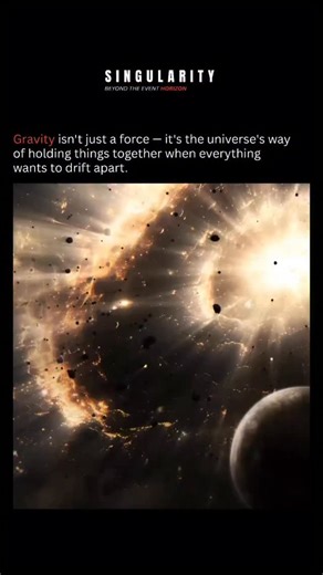 The Singularity on Instagram: "Gravity isn’t just a force — it’s the universe’s invisible power that holds everything together when all matter wants to drift apart. This essential gravitational pull shapes the solar system, keeps planets in orbit, stabilizes Earth’s rotation, forms galaxies, guides stars, and controls cosmic motion across space and time. Without gravity, there would be no planets, no moons, no atmosphere, no life, and no structure in the cosmos. Gravity is the fundamental force