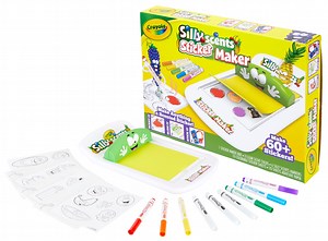 Crayola Silly Scents Sticker Maker Art Kit, Beginner Unisex Child, 40 Pieces