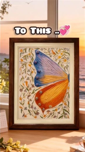 I went from this... to this 😍🫶#texturedart #mixedmediaart #painting #art #arttransition