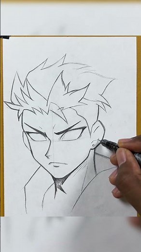 How to draw cool anime character #animearttutorial #drawingguide #drawing