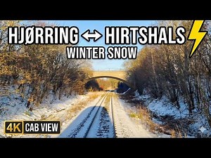 Winter Timelapse: Hjørring ↔ Hirtshals | North Denmark Train Journey in 4K