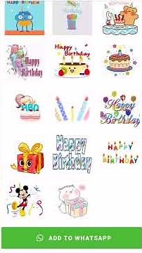 Happy Birthday Stickers Animated For WhatsApp