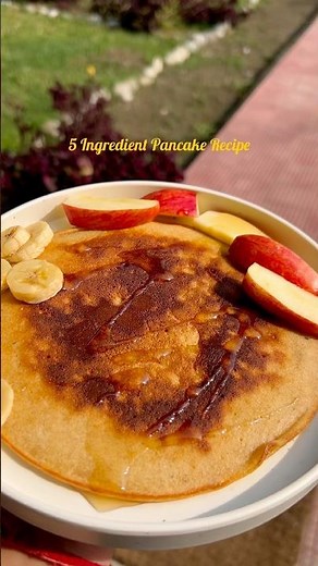 5-Ingredient Pancakes in 10 Minutes | Quick & Easy Breakfast Recipe #cooking #foodshorts