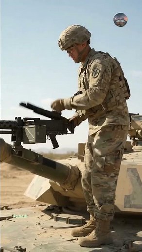 Abrams Tank Machine Gun Reload & Fire! #shorts #USArmy #millit