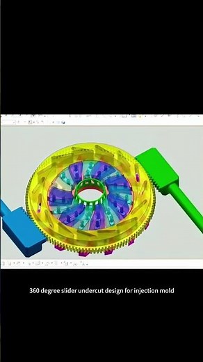 360 degree slider undercut design for injection mold #injectionmold #injectionmolding